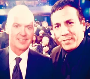 Leo Quinones with Michael Keaton — Oscar Nominee — Birdman, Batman